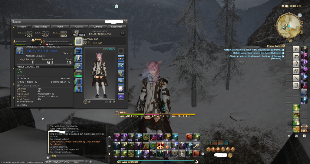 WTS SCH, DRG, Bard, BLM with ilvl 90 + Allagan Weapon, SMN with Primal ...