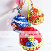 Crochet ball ornaments