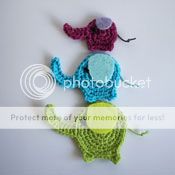 3 crochet Elephants