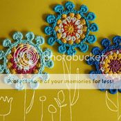 Crochet picot flowers