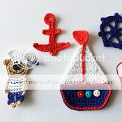 Crochet nautical applique