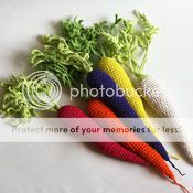 Crochet rainbow carrot