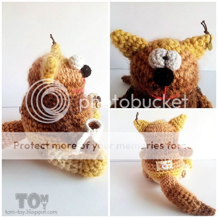 Crochet coffee cat