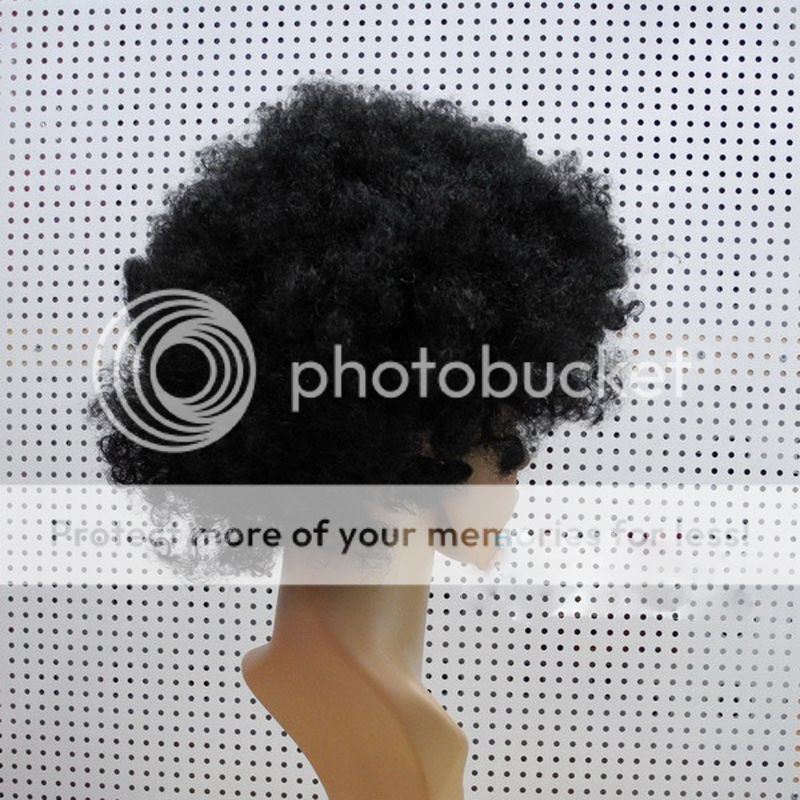 Afro Curly Wig Facial Hair for Football Fans Theme Party Clown Costume Halloween
