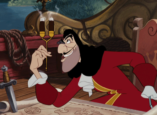 Image result for captain hook smoking gif