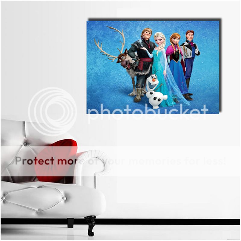 60 80 3cm Disney Frozen Canvas Print Kid Wall Art Framed Anna Elsa Hans Kristoff Ebay